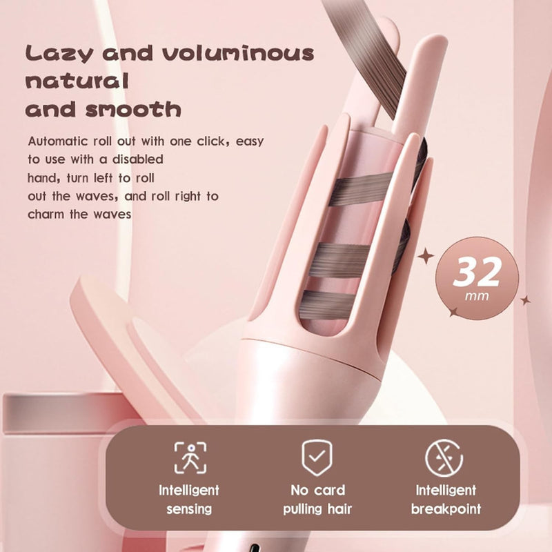 PortableAutomatic Hair Rotating Curling Iron,3 Temperature Levels, Anti-scalding