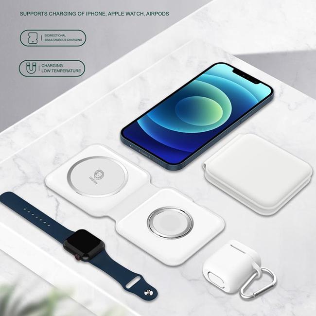 2-in-1 Foldable Magnetic Charger for Apple Watch, iPhone 15/14/13/12 Series & AirPods - Versatile Charger for Everyday Use Wearable Folding car