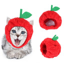 5pcs Pet Hat for Small Pets/Puppy/Cat,Apple Panda Christmas Hat, Costume Hat for Halloween Party Photo Props Supplies,Idea Gifts