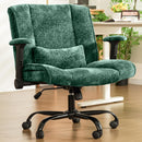 Criss Cross Chair with Wheels & Flip Arms, Wide Cross Legged Office Chair with Adjustable Tilt Criss-Cross Desk Chair with Lumbar Support for Home Office, Bedroom, Apartment Gray