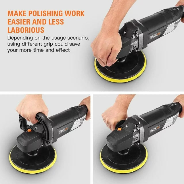 7-inch 12.5Amp Polisher, Buffer Waxer with Digital Screen, Lock Switch and 6 Variable Speeds