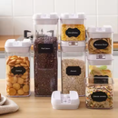 7pcs Food Storage Containers with Lids, BPA Free Kitchen Canisters for Spaghetti, Pasta, Dry Food, Flour and Sugar, Plastic Canisters for Pantry Organization and Storage