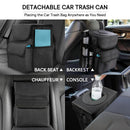 Car Trash Can with Lid and Storage Pockets, 100% Leak-Proof Organizer, 1.8 + 2.8 Gallons Set