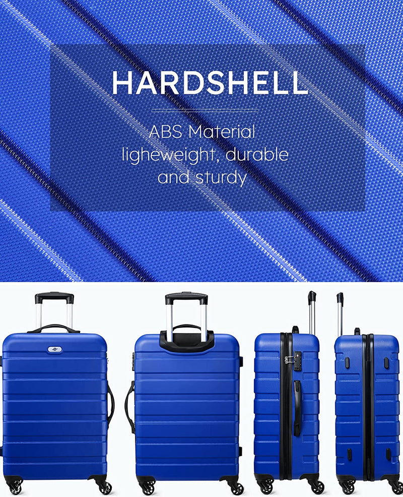 Luggage 3 Piece Sets Hard Shell Luggage Set with Spinner Wheels, TSA Lock, 20 inch, 24 inch, 28 inch Travel Suitcase Sets