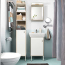 ANHO Led Cosmetic Mirror Wall Mounted, Double Side, 1X/3X Magnification, Lighting, Adjustable, Rotating Function, Stainless Steel