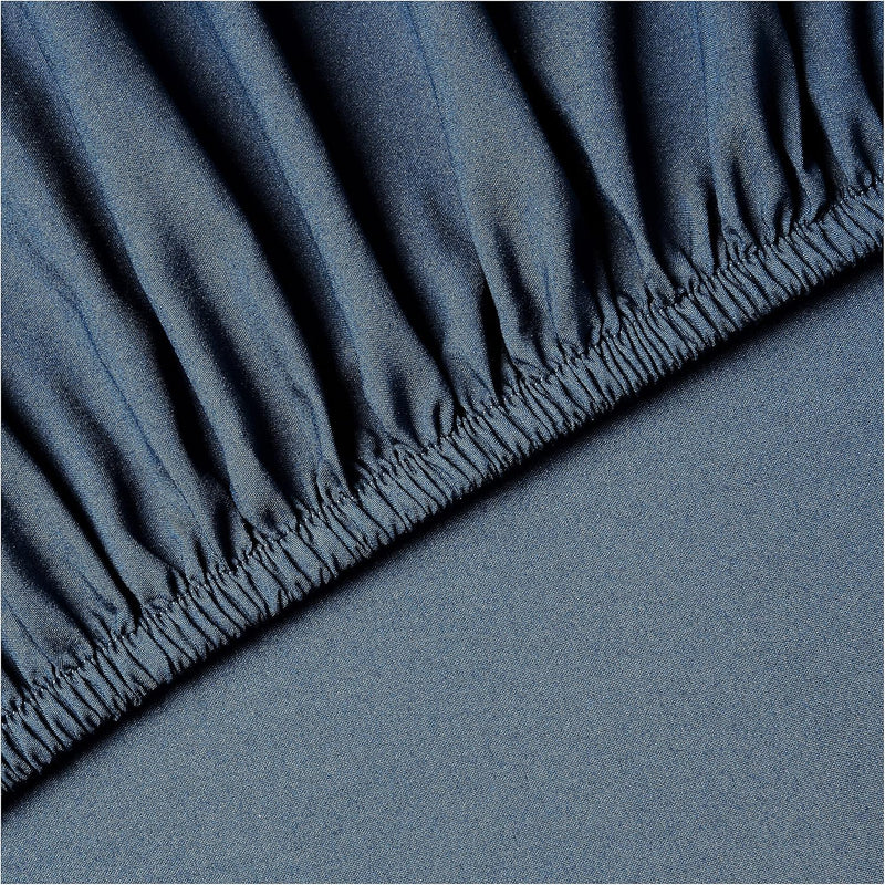 Lightweight Super Soft Easy Care Microfiber 3-Piece Bed Sheet Set with Extra Pillowcase, Twin XL, Navy Blue, Solid