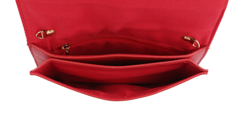 Vegan Leather Clutch Purse for Women, Crossbody Bag with Detachable Strap, Bow Tie Detail, Evening Bag, Messenger Style, Fashion Gift Idea