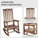 Patio Oversized Rocking Chair Outdoor, Weather Resistant, Low Maintenance, High Back Front Porch Rocker Chairs 385lbs Support
