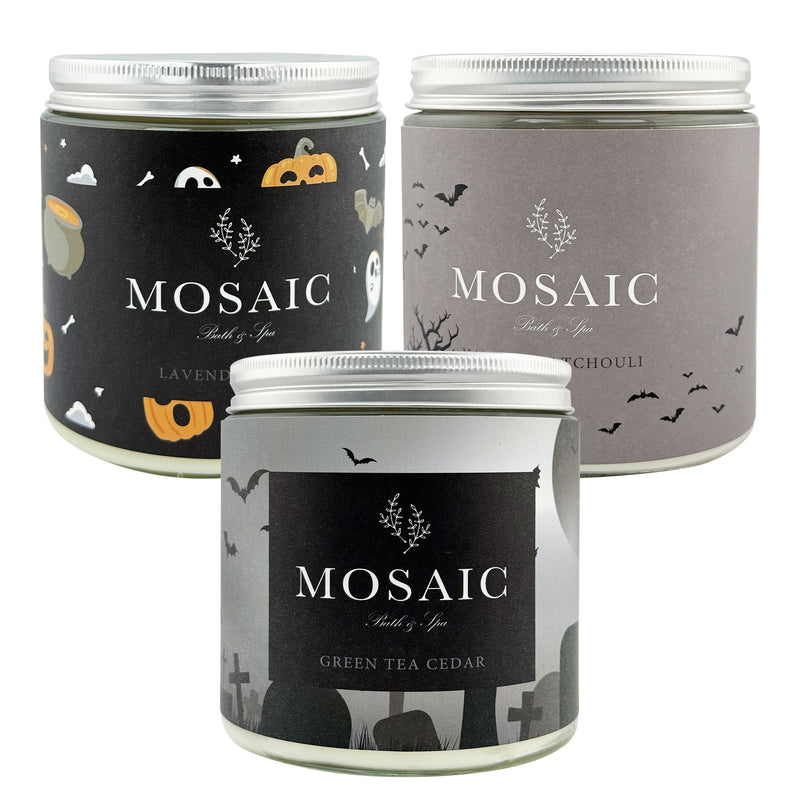 Halloween Scented Candle Combo Set, 3-Pack Scented Soy Wax Candles