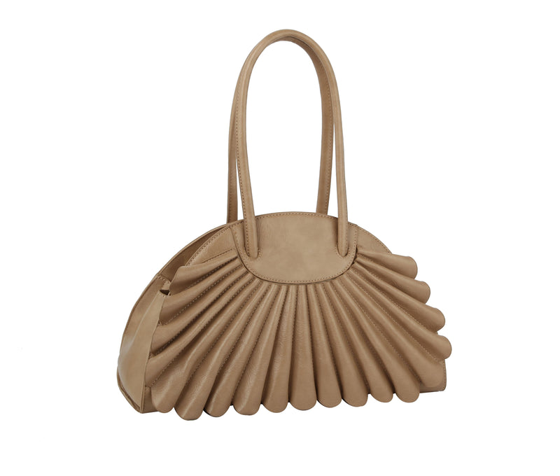 Florial Ruffle Tote Bag for Women, Large Vegan Leather Laptop Bag with Zipper Closure, Ideal for Work, Travel, and as a Holiday Gift