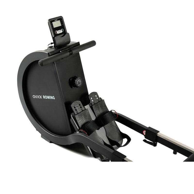 OVICX R100 Foldable Home Rower with Adjustable Foot Plate, Extra Long Track, and 16 Intensity Levels for Full-Body Workouts