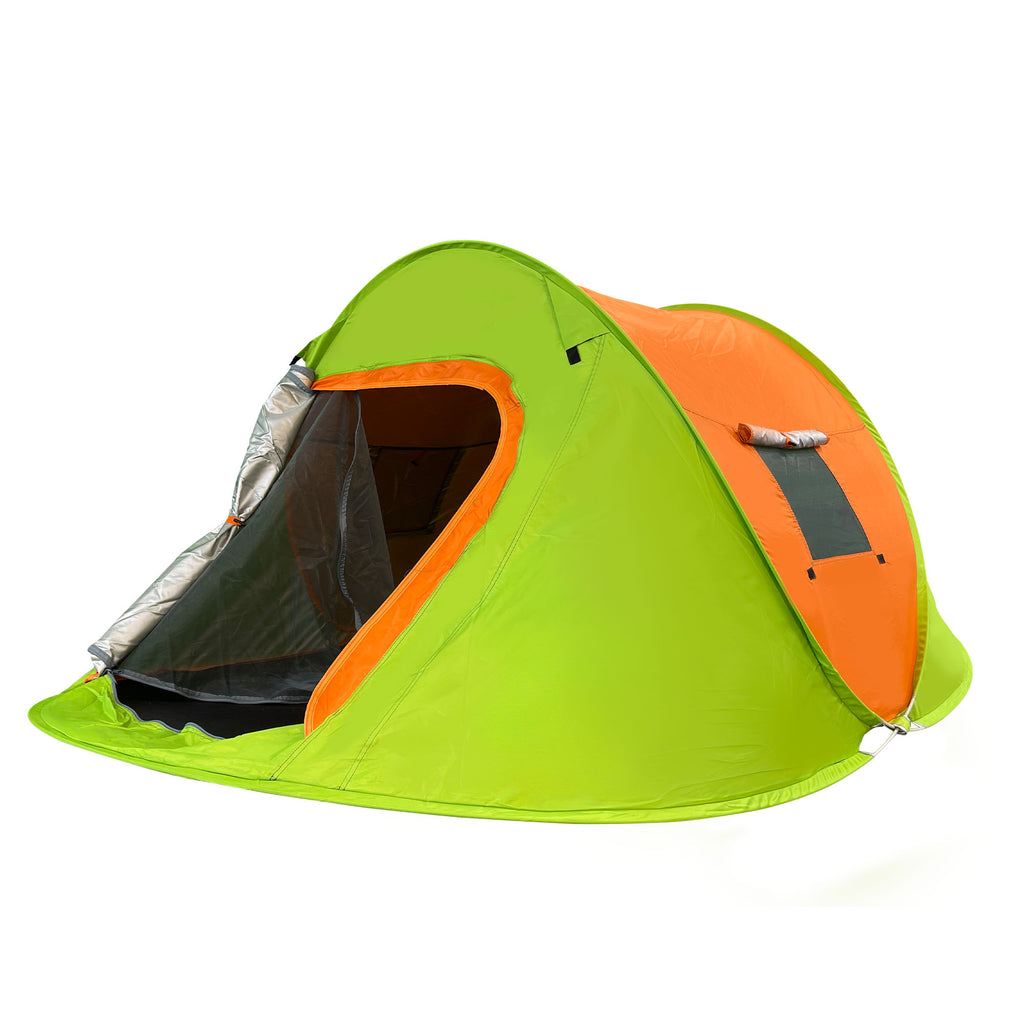 Instant 2-Person Pop-Up Tent with 2 Ventilated Mesh Windows and 2 Door