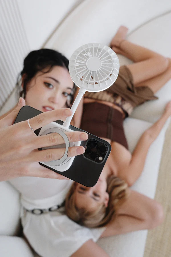 Pursuit DNDLN Magnetic Fan with LED Ring Light & Hands-Free 360° Adjustable Stand