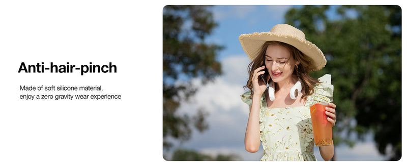 Torras bladeless neck fan Air Conditioner L3, 360° Airflow,3s Cool Down,Idea Gifts for Women & Men