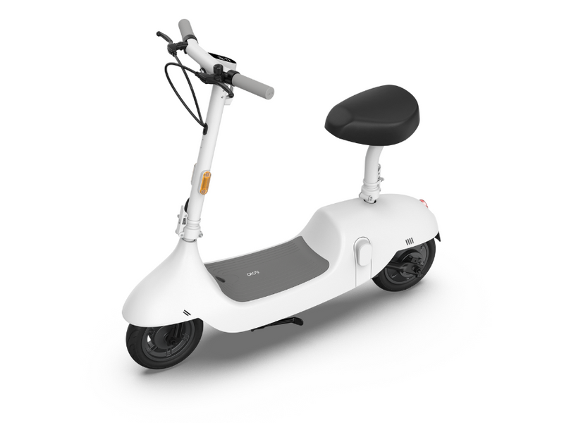 OKAI Retro-Style Electric Scooter with Comfortable Seat & 10" Wheels - Up to 35 Miles Range & 15.5mph Top Speed