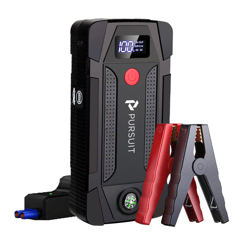 Gift for Men/Women,Portable UltraSafe Smart Jump Starter & Power Bank with Emergency Multimode Flash light and compass for Cars and Trucks  6.0L Gasoline and 3.0L Diesel Engines