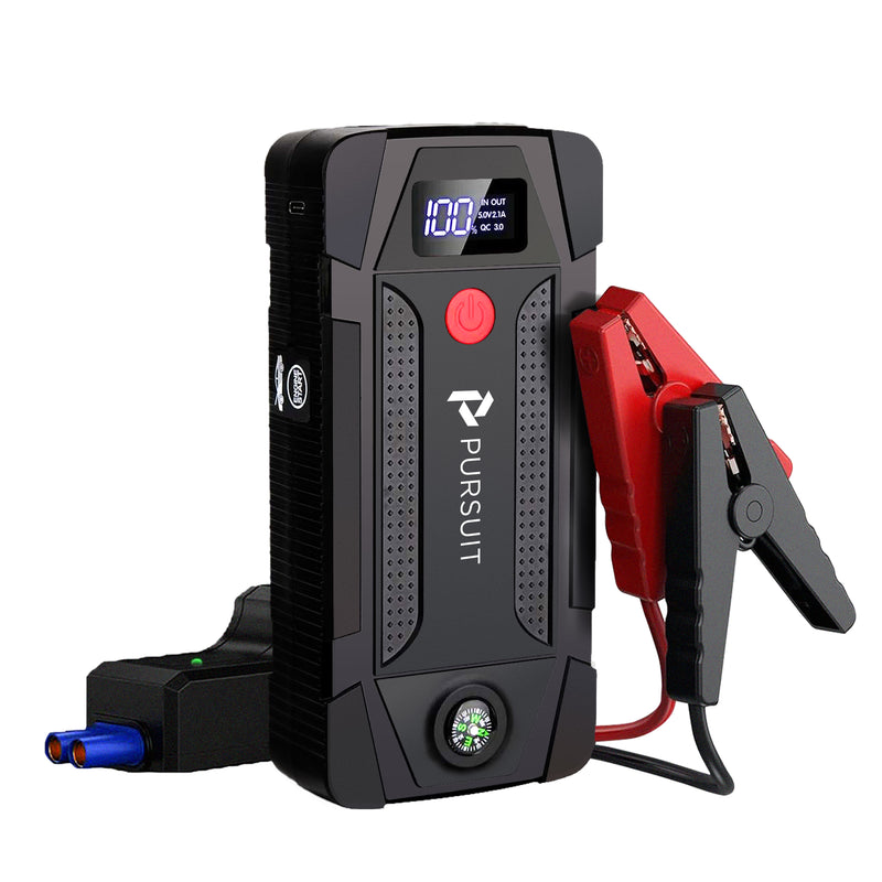 Gift for Men/Women,Portable UltraSafe Smart Jump Starter & Power Bank with Emergency Multimode Flash light and compass for Cars and Trucks  6.0L Gasoline and 3.0L Diesel Engines