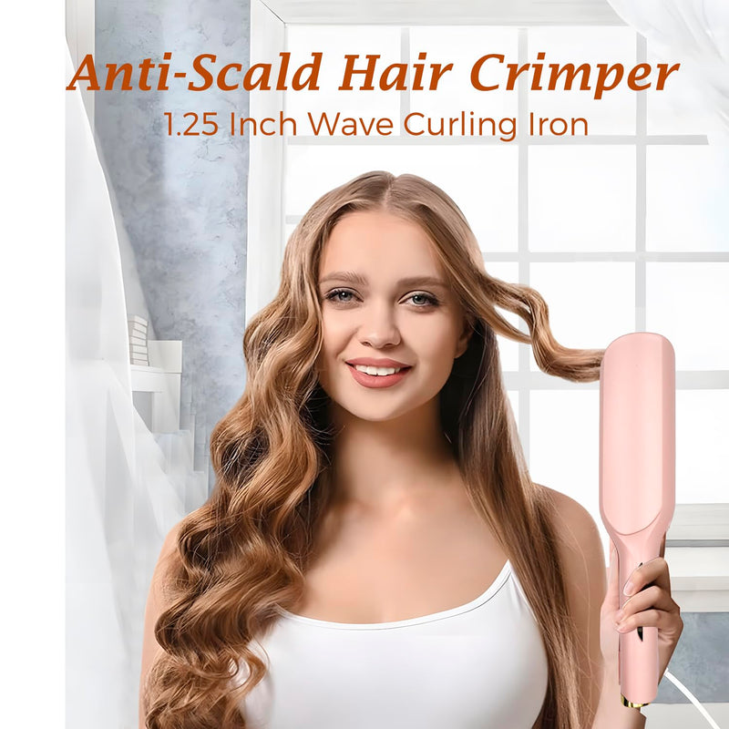 French Wave 32mm Mermaid Hair Crimper Styling Iron