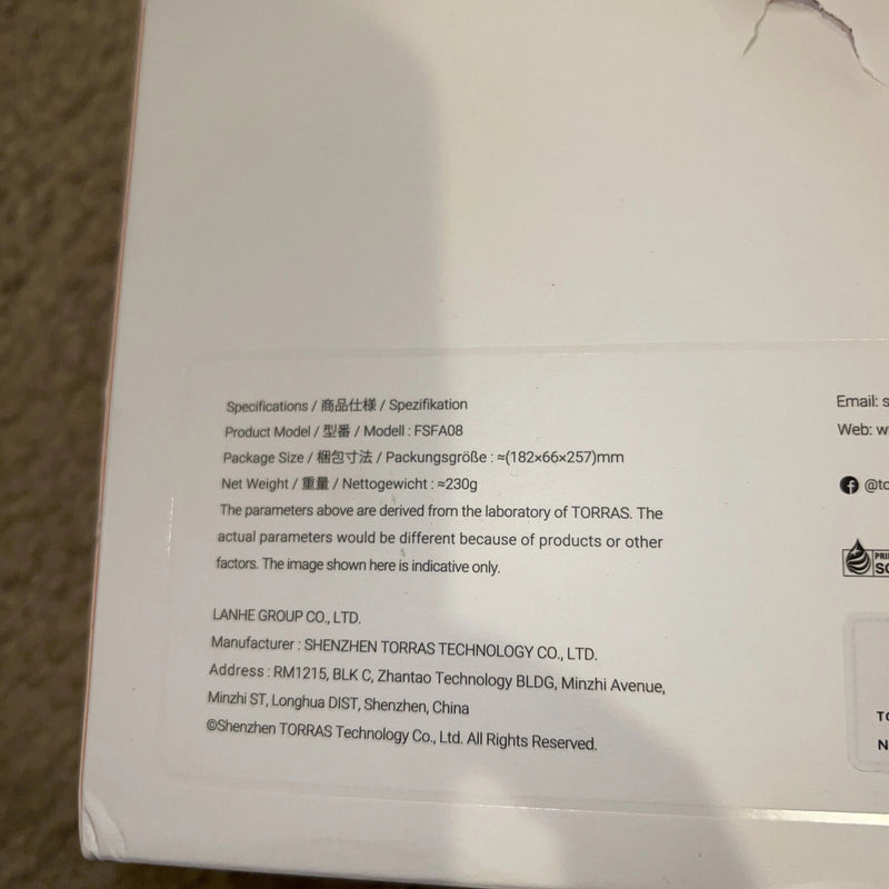 Torras FSFA08 White Portable 5 W 1800mAh Bladeless Hanging Neck Fan