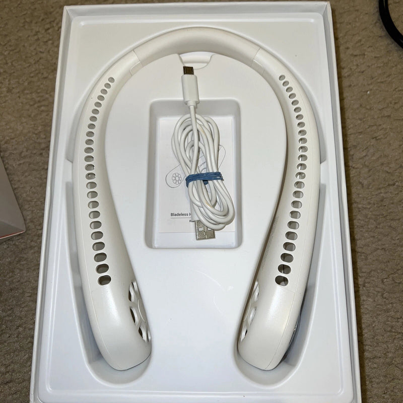 Torras FSFA08 White Portable 5 W 1800mAh Bladeless Hanging Neck Fan