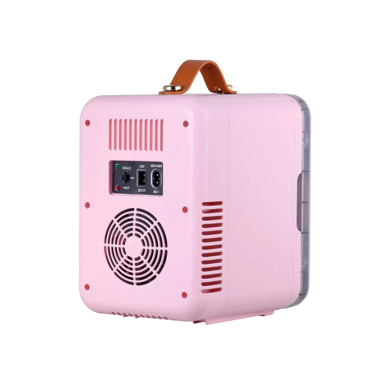 Portable 5L Mini Fridge/Warmer with Cold & Hot Functions, 12V Car & 110V Home Power + Handle