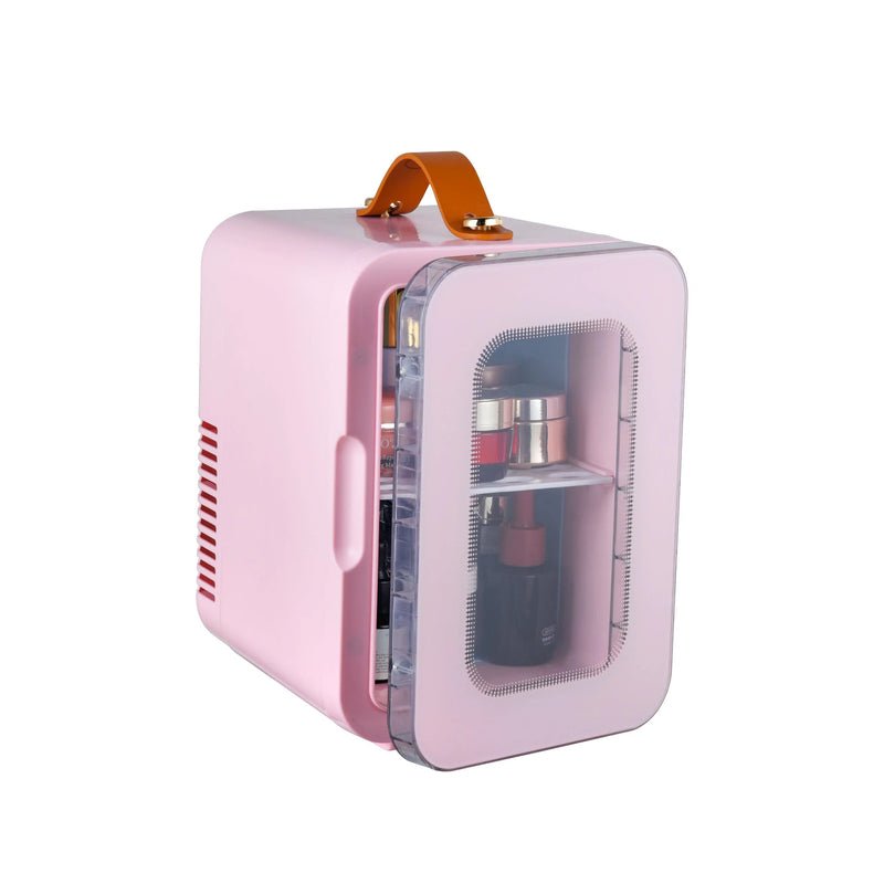 Portable 5L Mini Fridge/Warmer with Cold & Hot Functions, 12V Car & 110V Home Power + Handle