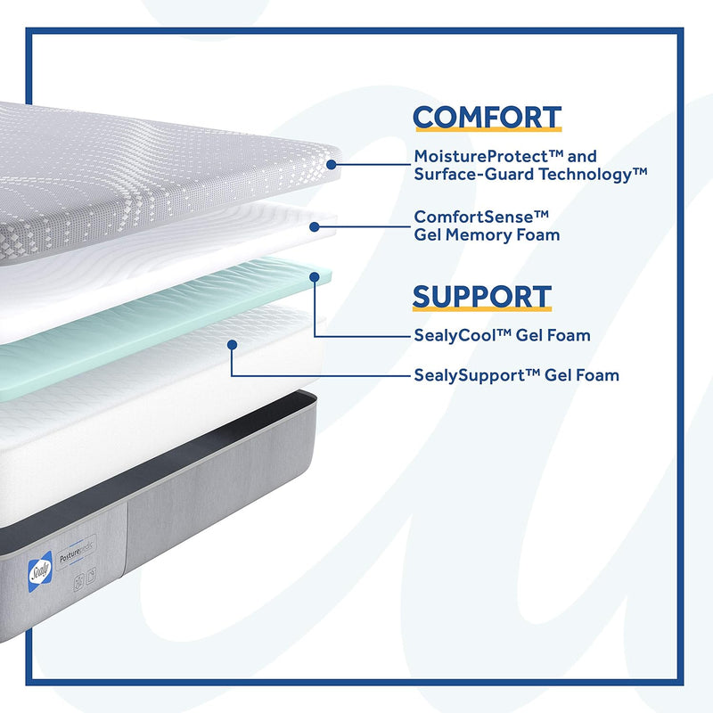 Sealy Posturepedic King Size Mattress - Choose Memory Foam or Hybrid