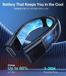 85%NEW TORRAS COOLIFY 2S Neck Air Conditioner, Portable Personal Cooler and Heater Strong Wind, 3-Speed, App Control Neck Fan Rechargeable, Storm White