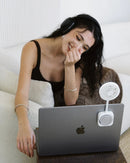 Pursuit DNDLN Magnetic Fan with LED Ring Light & Hands-Free 360° Adjustable Stand