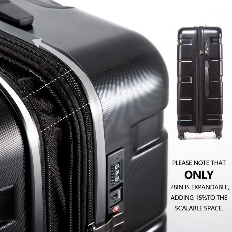Coolife Hardside Spinner Luggage Suitcase with Built-In TSA Lock (3 Sizes)