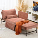 Sleeper Chair Bed Upgrade 4-in-1 to 5-in-1 Convertible Multi-fuction Sofa Chair w/Adjustable Backrest Assembly-Free Linen Folding Sofa Ottoman Bed for Living Room Apartment (Dark Grey)