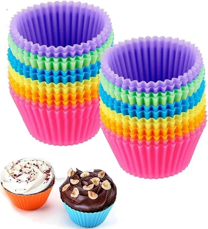 24Pack Silicone Cup Cake Molds