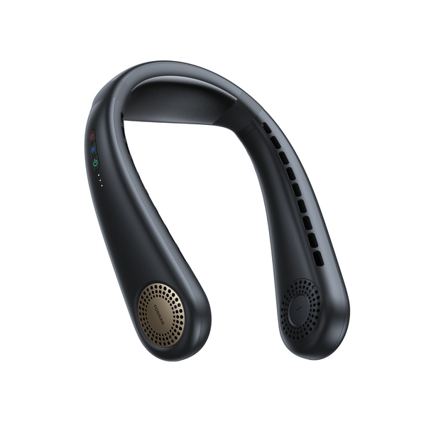 Torras Coolify Air Neck Air Conditioner Wearable Hands Free Fan,360° Refreshing Airflow, Matte Black