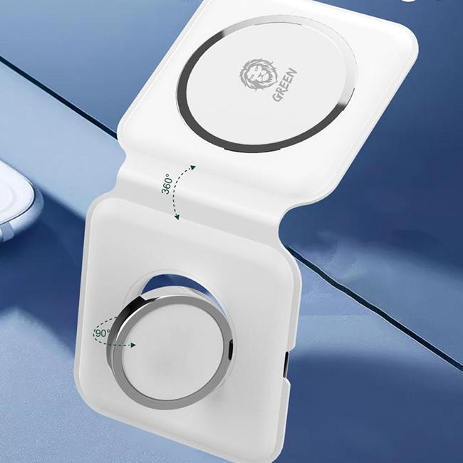 2-in-1 Foldable Magnetic Charger for Apple Watch, iPhone 15/14/13/12 Series & AirPods - Versatile Charger for Everyday Use Wearable Folding car