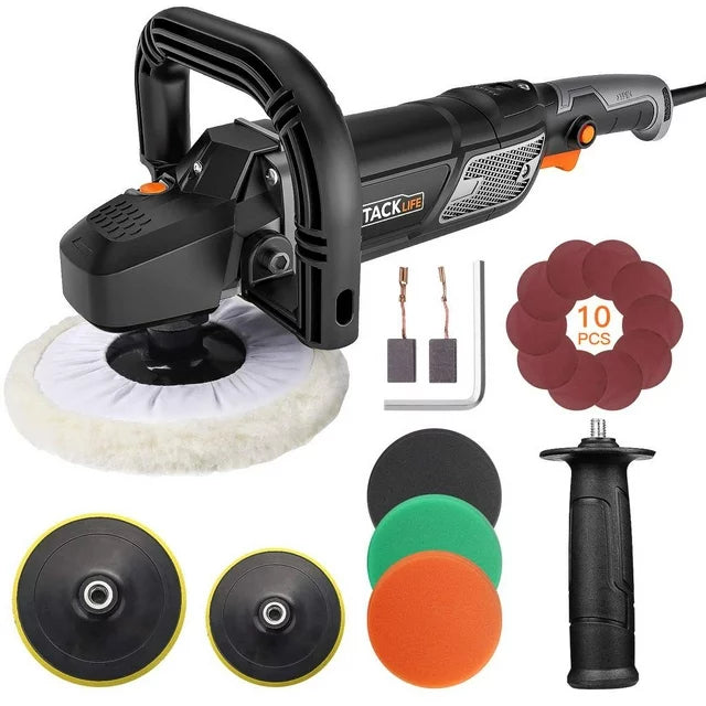 7-inch 12.5Amp Polisher, Buffer Waxer with Digital Screen, Lock Switch and 6 Variable Speeds