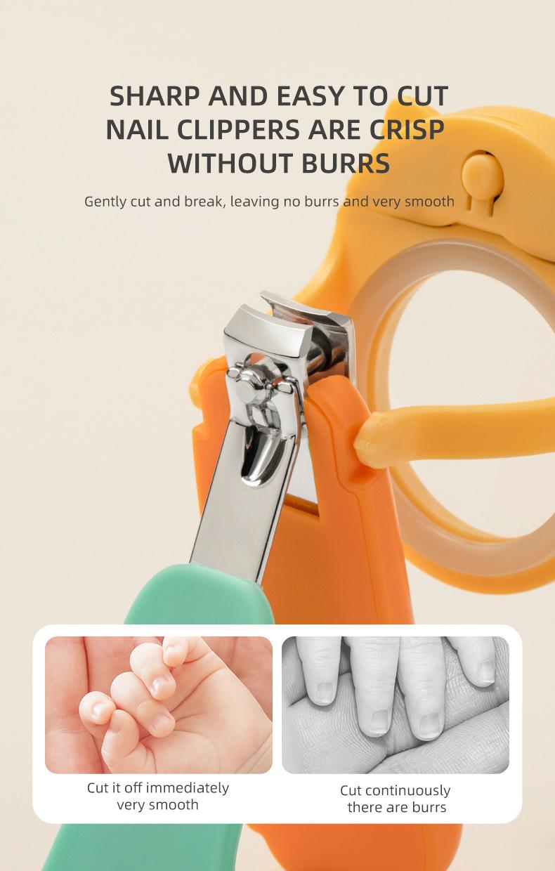 3pcs/5pcs Nail Clippers with Magnifier and LED Light-Amber & Hardy Manicure Nail Care,Stainless Steel Fingernail Magnifier Scissors Toenails Clippers for Elderly, Children
