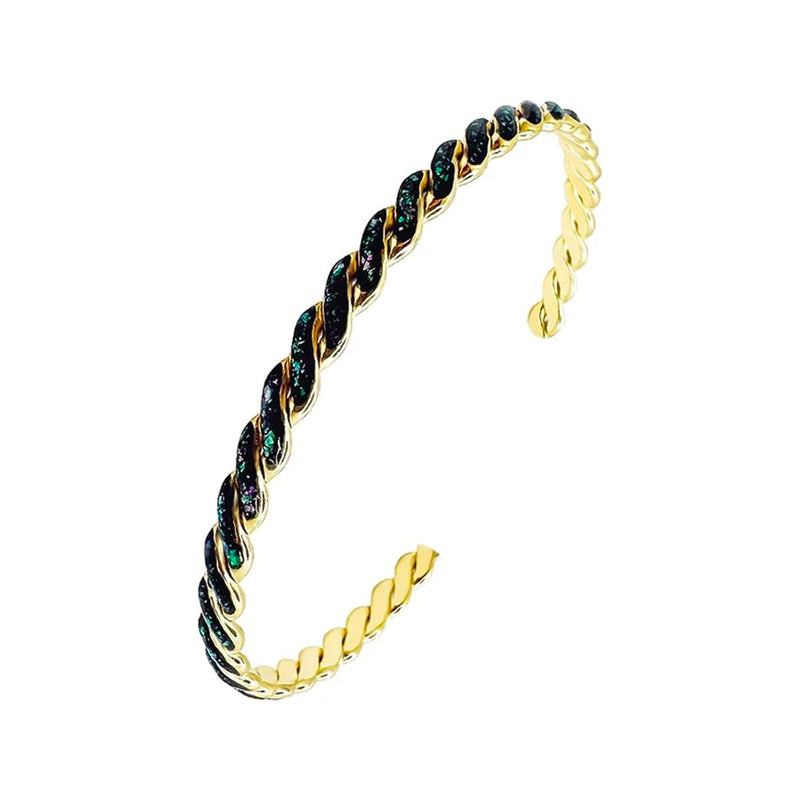 Rose Gold Open Bangle Bracelets for Women Girls, 14K Gold Bracelet Stackable Bracelet, Adjustable Wide Bracelet for Gifts