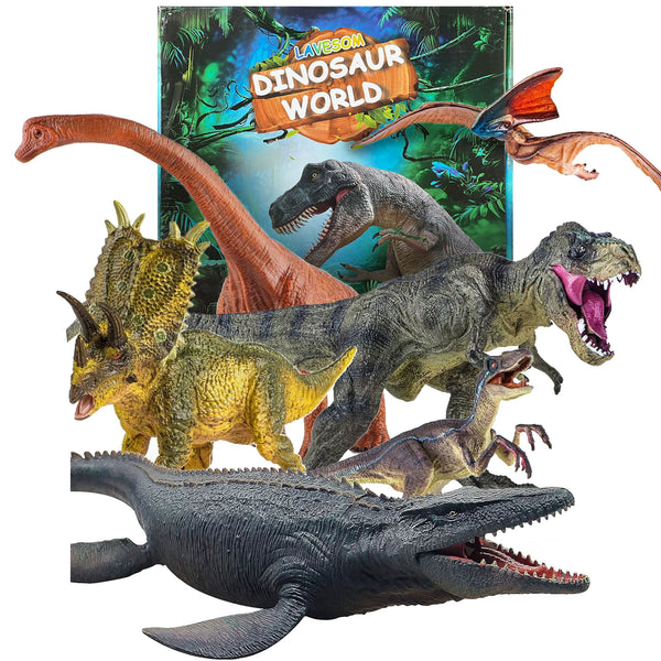 Lavesom Dinosaur World 6PCS Jumbo Dinosaur Toy Set, Realistic Dinosaur Toys