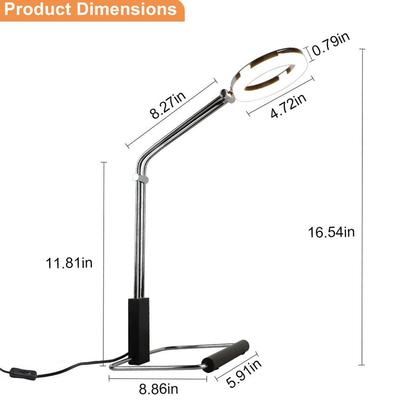 Minimalist Desk Lamp, Modern Nightstand Lamp With Plug-In Cord, Industrial Table Lamp With Adjustable Angle