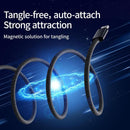 Magnetic Auto-Winding Car Cable, Strong Magnetic Attachment, Tangle-Free,Self-Organizing Design for Smartphones & Allo Type Charger - Electronic