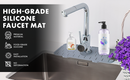 Silicone Faucet Mat for Kitchen, Upgraded Premium Silicone Splash Guard, Dish Soap Sponge Holder Sink Tray, Idea Gifts.