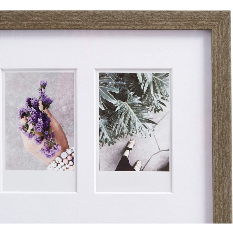 Photo Frame for use with Instax, 3-Opening, 3.25"x2", Barnwood