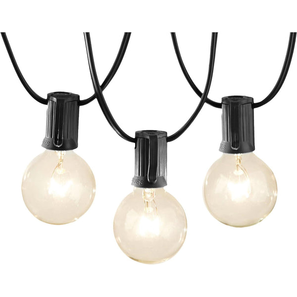 Amazon Basics 25-Foot Patio String Lights with 25 Clear G40 Globe Bulbs