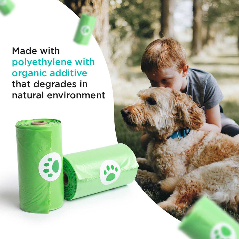 PURSUIT 1080pcs(72 Rolls) or 1950pcs(130 Rolls) Biodegradable  Dog Waste Bag with Dispenser
