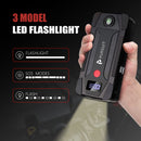 Pursuit UltraSafe Smart Jump Starter & Power Bank with Emergency Light & Compass for 6.0L Gasoline or 3.0L Diesel Cars and Trucks