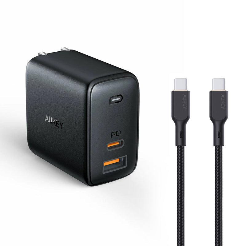 Omnia Mix 65W Dual-Port Fast GaN Charger with USB-A & USB-C Ports