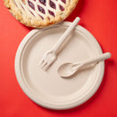 9-inches Renewable Fiber (Paper) Plates (50-Pack, 125-Pack or 500-Pack), PFAS, Bleach Free, BPI Certified, Compostable