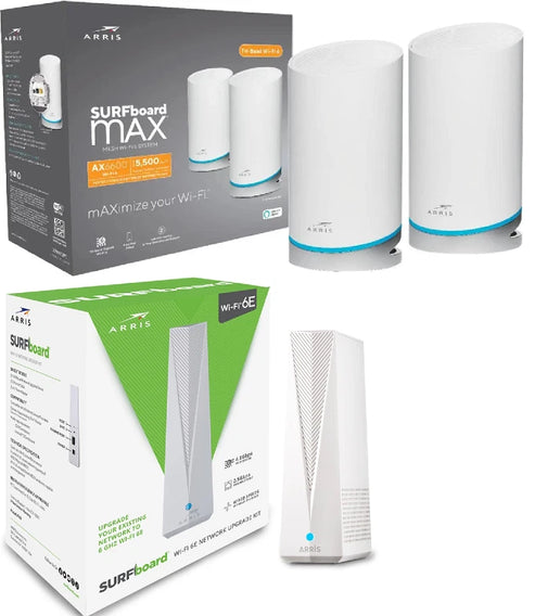 Arris Mesh Wi-Fi Network Bundle - Includes Two W121 Mesh Access Points and W6U for WiFi 6E Network Upgrade