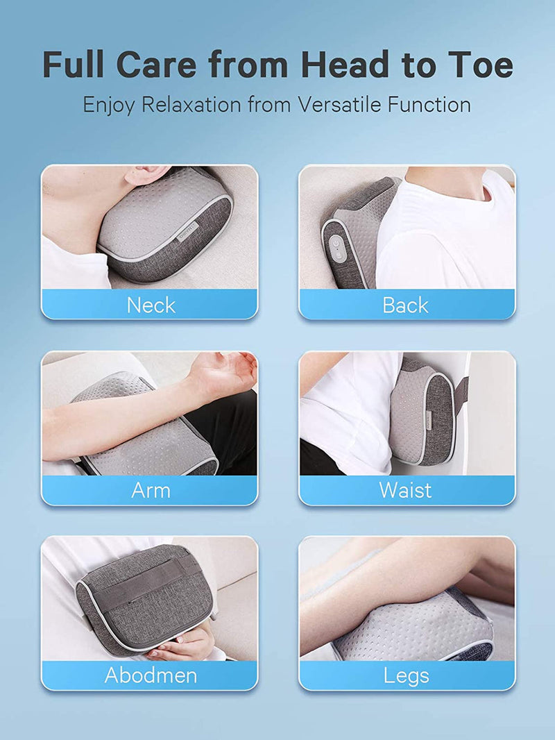 oPillow Deep Kneading Shiatsu Massager Pillow with Heat for Back, Neck & Body