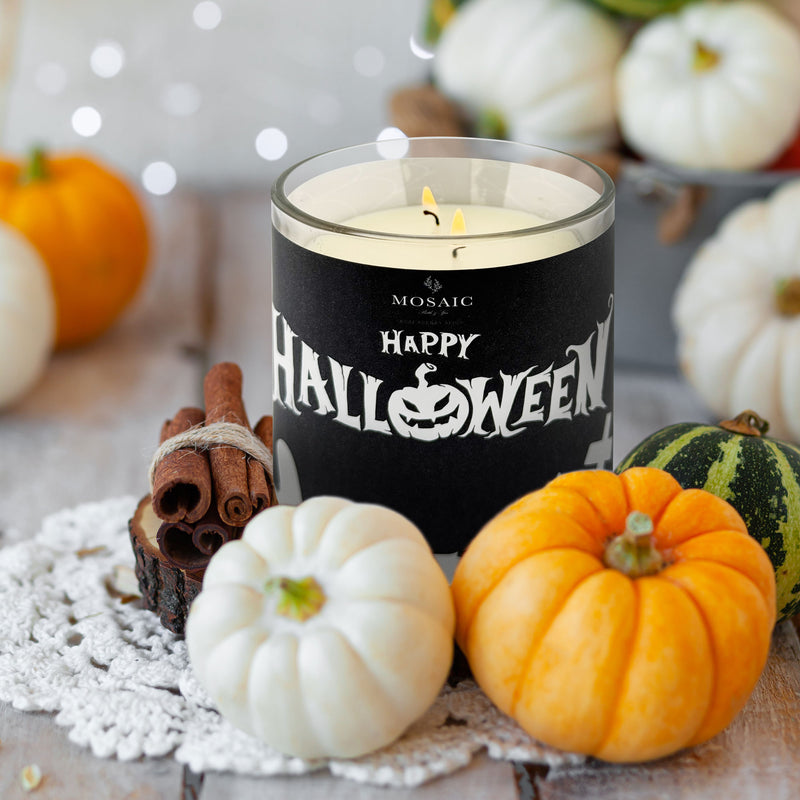 Halloween Scented Candle Combo Set, 3-Pack Scented Soy Wax Candles